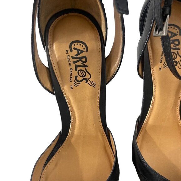 CARLOS By CARLOS SANTANA Pointy Toe Pumps Heels Size 6.5M Upper Leather - Picture 3 of 14